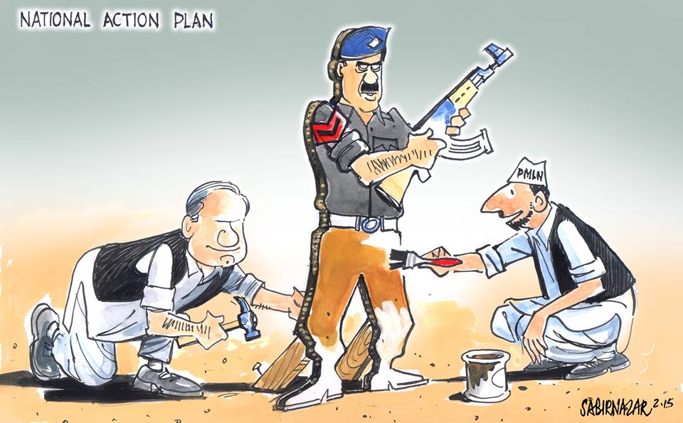 terrorism national action plan police pakistan cartoon