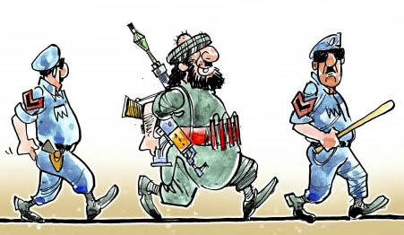 pakistan state taliban cartoon by sabir nazar
