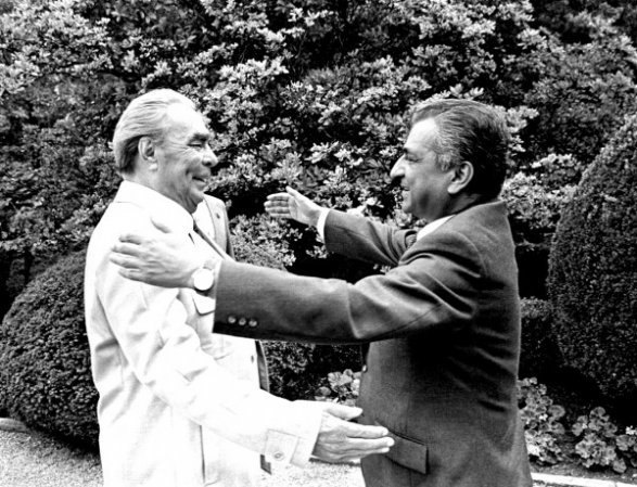 Babrak Karmal and Brezhnev