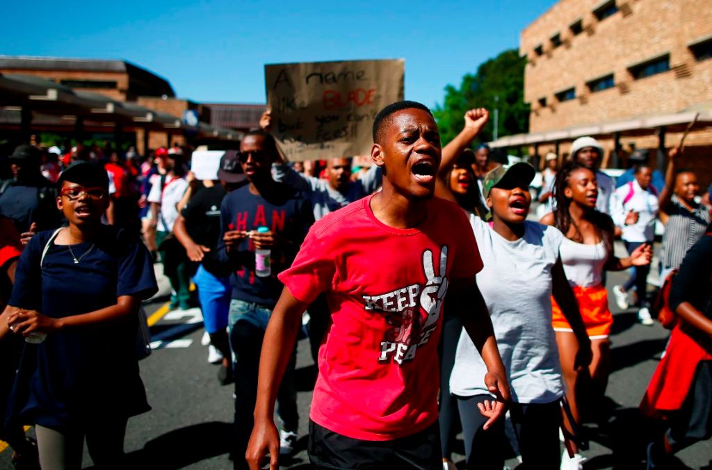 SOUTH AFRICA STUDENTS PROTEST